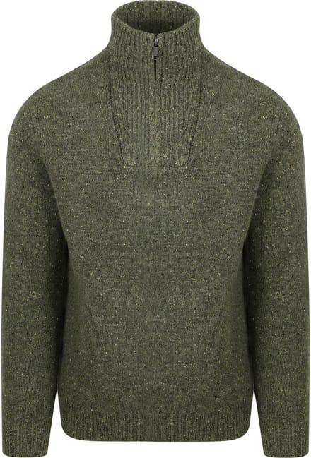 McGregor Half Zip Trui Lamswol Blend Olive - Maat XL - Heren - Pullovers