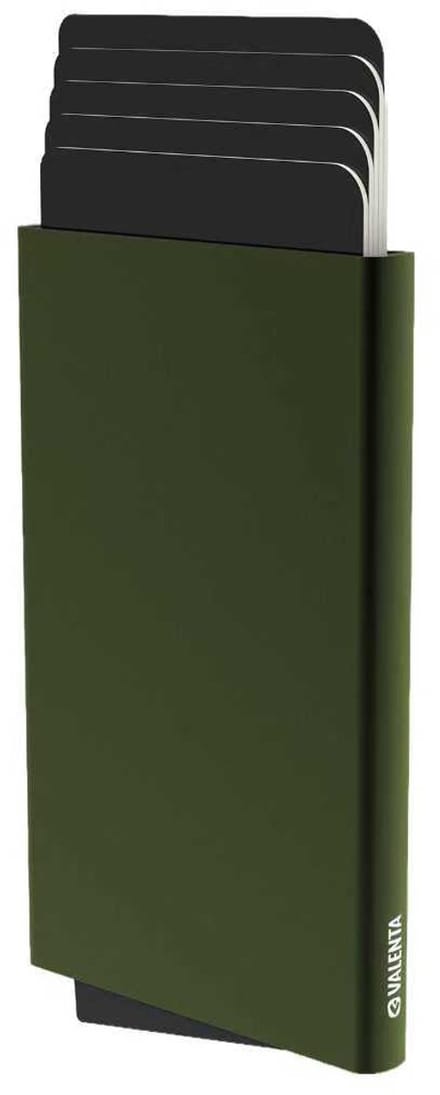 Valenta MagSafe Pasjeshouder Groen - Aluminium Cardprotector iPhone 12 t/m 18 – 6-7 Pasjes – RFID/NFC Bescherming – Dun 8 mm