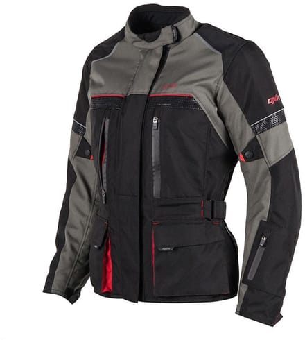 DXR Motorjas - Roadtrip - Zwart Donkergrijs Rood - 44