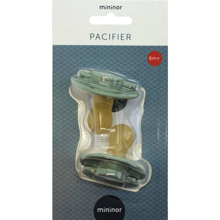 Mininor Ronde Fopspeen Latex 6M Groen 2 st
