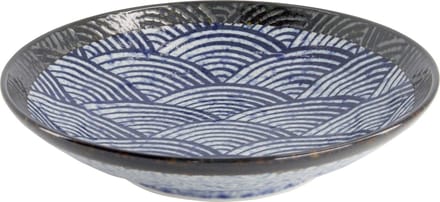 Tokyo Design Studio – Aisai Seigaiha – Ondiepe Schaal – 22.8x5cm 600ml