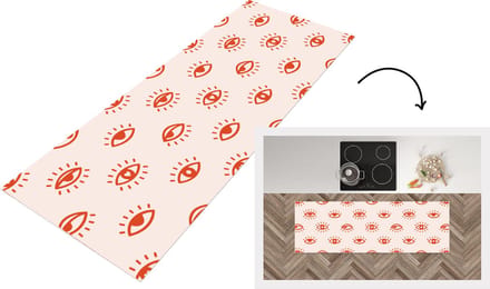 Keukenloper - Loper keuken - Boho - Oog - Patronen - 150x50 cm - Keukenloper vinyl
