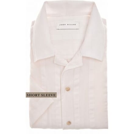 John Miller Overhemd Short Sleeve Loose Fit Pure Cotton Weekender Wit / male