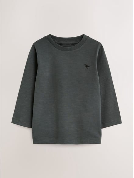 Next - Jongens - Effen T-shirt met lange mouwen - Grijs