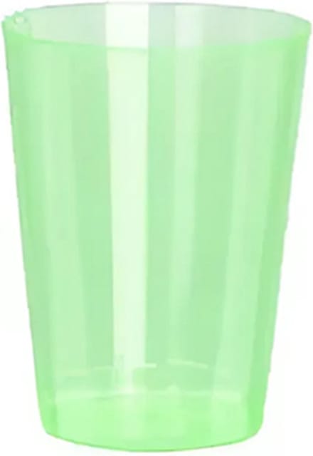 Excellent Houseware Beker - 6x - groen - kunststof - 280ml - herbruikbaar glas