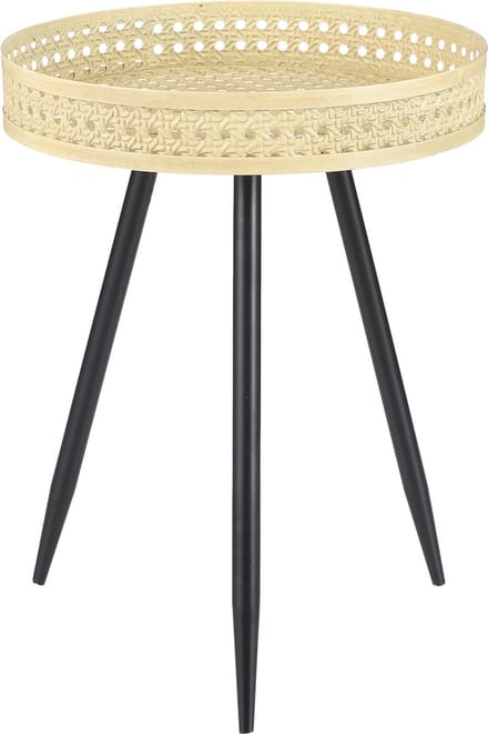 Mica Decorations Jaylee Bijzettafel - H45 x Ø34 cm - Ijzer - Zwart