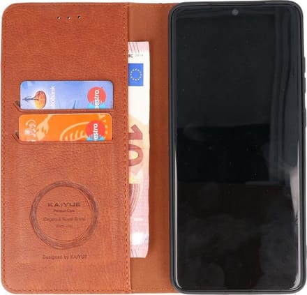 Kaarthouder Portemonnee Book Case - Hoesje Geschikt voor Samsung Galaxy S20 Ultra - Bruin