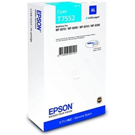 Epson T7552 inktcartridge cyaan hoge capaciteit (origineel)