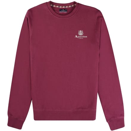 Aquascutum Active Small Logo Bordeaux Sweatshirt