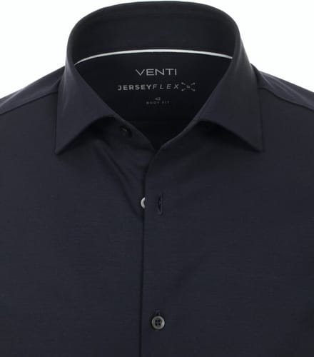 Blauw Venti Jerseyflex Overhemd Body Fit 123955800-102 - M
