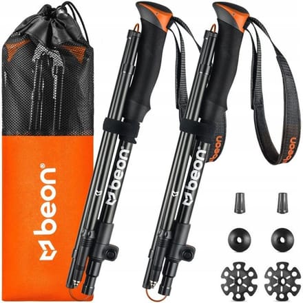 Beon Fold Lite Trekkingstokken Oranje 110-130cm Aluminium 7075