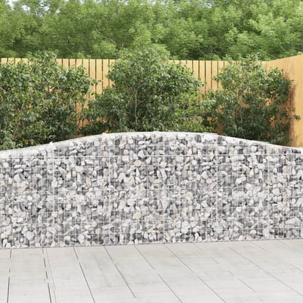 vidaXL Schanskorven 20 st gewelfd 400x50x80/100 cm ijzer