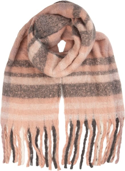 Clayre & Eef Wintersjaal Dames 50x180 cm Roze Textiel