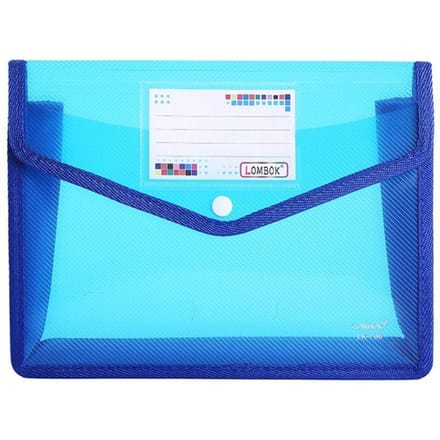 A5 Plastic Papier Organizers Ruime Kantoor Documentenhoes Etui Envelop Map blauw