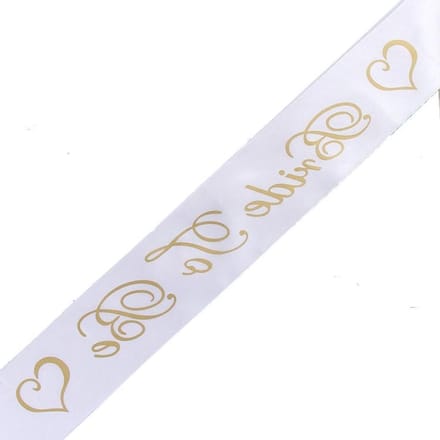 Bruidssjerp Kant - Bruiloft Accessoire - Bruidsfeest Versiering - Verfijnde Kant Details - 79 x 9.4 cm - Wit/Goud