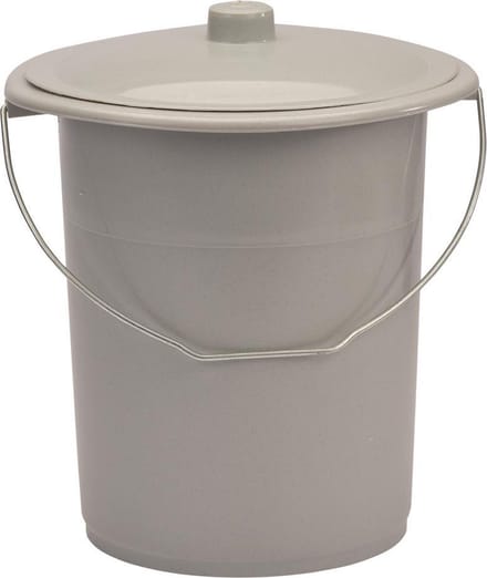 Toiletemmer | Nachtemmer | Wc emmer met Deksel, 12,5 L.