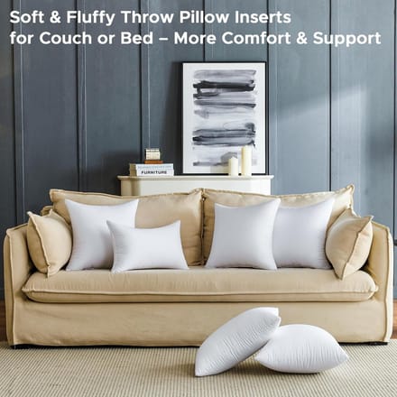 Kussenvulling Set van 4 - Wit - 45 x 45 cm - Decoratieve Kussenvullingen voor Bank en Bed