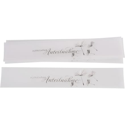 Banderol "Aufrichtige Anteilnahme"