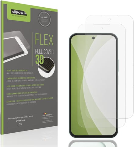 dipos FLEX – 2x Matte Screenprotector geschikt voor OnePlus N6 | Volledige Schermbescherming | Case-Friendly