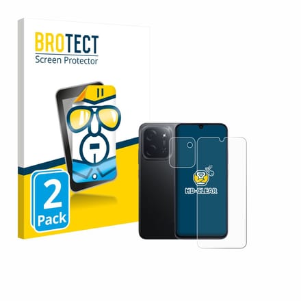 BROTECT - Screenprotector voor Xiaomi Poco C85 (Voor+Camera) - Folie Beschermfolie transparant 2 Stuks