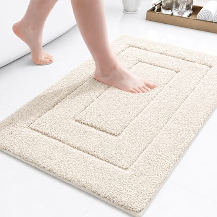 BOTC Badmat - Antislip - 80x50cm - Absorberende Badmat - Douchemat - Toiletmat - Beige