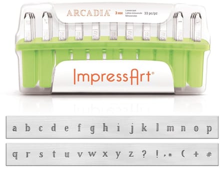 Impressart Arcadia, luxe, Kleine letters, 3 mm, Slagstempels