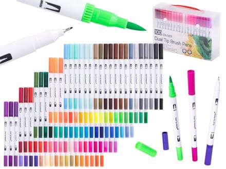 Dubbelzijdige Markers Set 100 Kleuren in Koffer