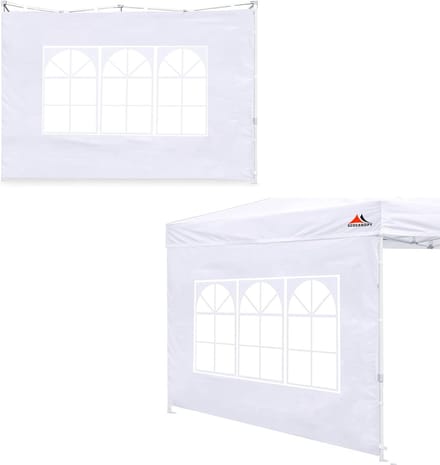 2 stuks zijwanden met venster voor 12x12 partytent - Wit frame