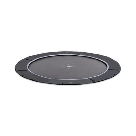 EXIT Dynamic Sporttrampoline ø427cm - Groundlevel - groundlevel Trampoline - Rond - Voor Kinderen - Zwart