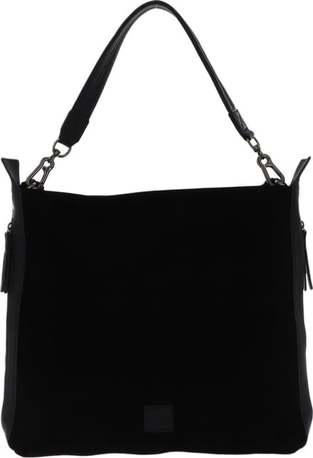 FREDsBRUDER Leren Schoudertas Lazap Hobo Bag Black Zwart