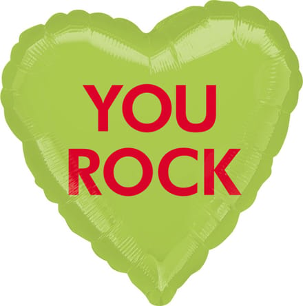 Amscan folieballon hartvorm ''You rock'' 43cm