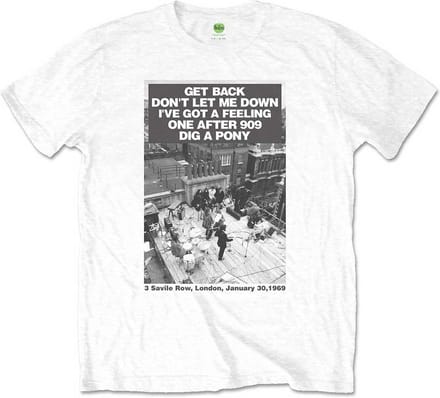 The Beatles - Rooftop Songs Heren T-shirt - 2XL - Wit