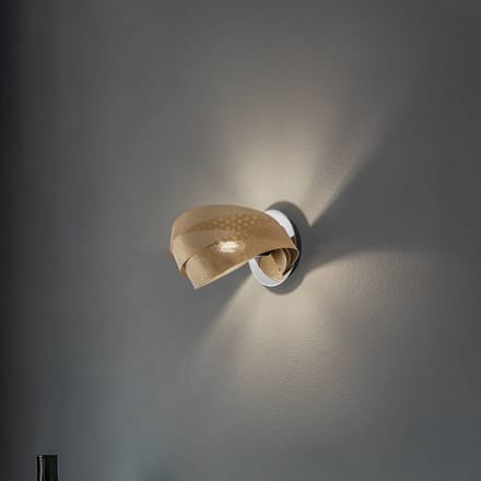 Domiluce Wandlamp Vento, zwart/goud, metaal, 27 cm, E14