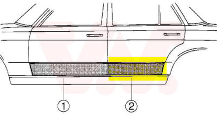 Van Wezel - PLAATWERKPANELEN AUTODEUR VOOR MERCEDES BENZ W123 1976-1984 DUR249818VWAN