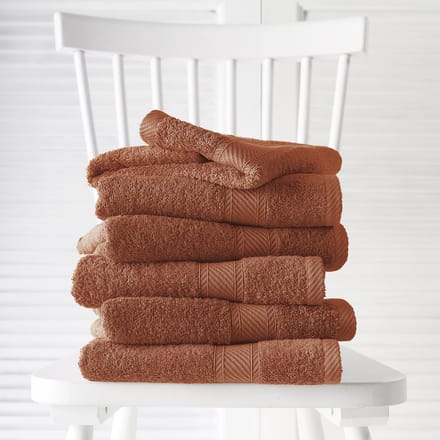 De Witte Lietaer Handdoeken Helene Caramel 50 x 100 cm - 6 stuks - Katoen