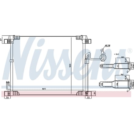 Condensator, airconditioning NISSENS 940616