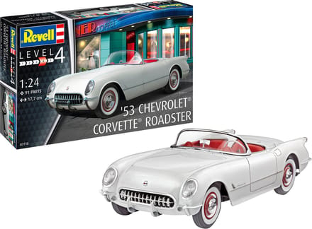Revell Modelbouwpakket Auto - 07718 1953 Chevrolet Corvette Roadster Car Plastic - 1:24 - Modelbouw