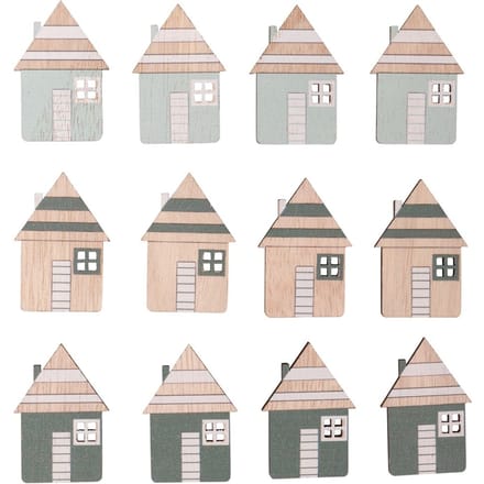 Houten strooidelen "Huismix" met lijmpunt