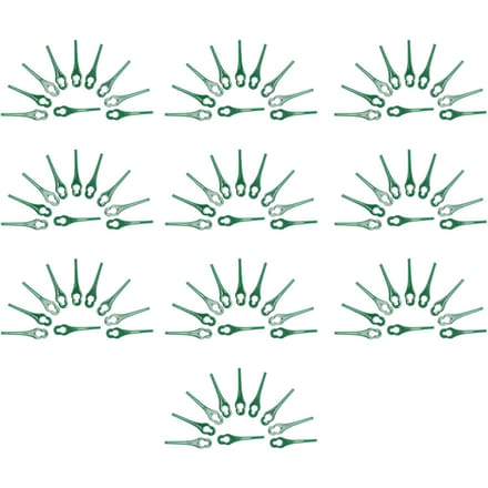 Lot de 100 lames de rechange en plastique pour tondeuse à gazon 85 mm (vert)