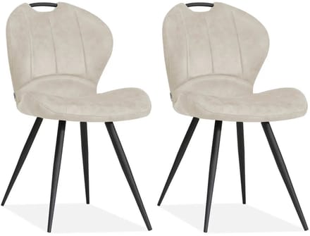 MX Sofa - Eetkamerstoel Miracle - Sand (set van 2 stuks)