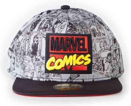 Marvel Snapback pet Retro Comics All Over Print Grijs