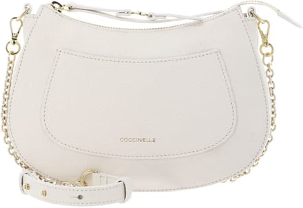 COCCINELLE Leren schoudertas C-Easy Mini Crossover Bag Pearl crème