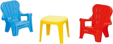 Kinderen Tafel en 2 Stoelen Set voor Binnen en Buiten, Stapelbaar, Multicolor, Geschikt vanaf 2 Jaar