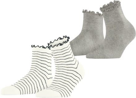 Esprit Wavy Line 2-Pack gedessineerd katoen Multipack Sokken dames veelkleurig - maat 35-38