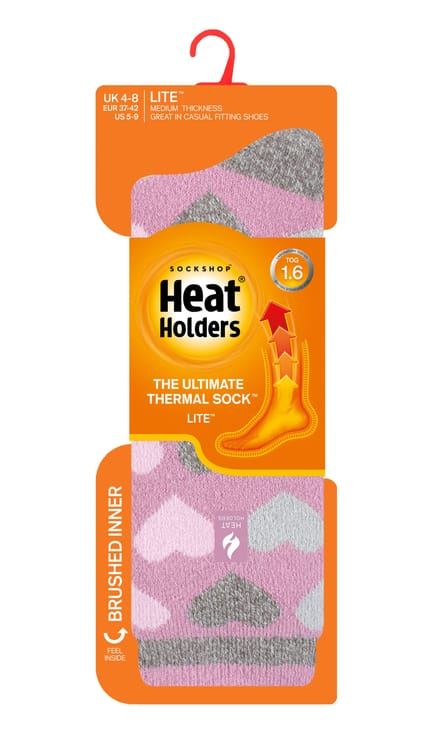 Heat Holders Lite - Geïsoleerde thermo damessokken - Mauve (Parijs)