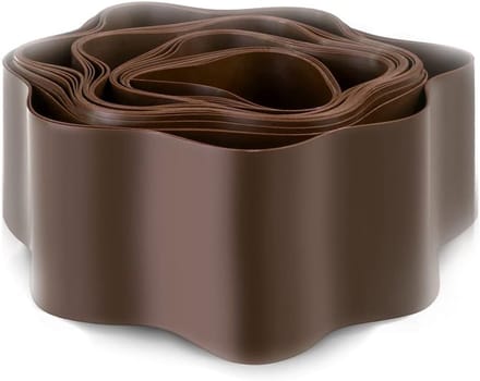 Gazonrand Kunststof - Tuinrand Begrenzing - Bloembed Afscheiding - Hoge UV-Stabilisatie - 9m x 10cm - Bruin