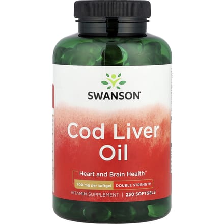 Kabeljauwleverolie, Dubbele Sterkte, 250 Softgels