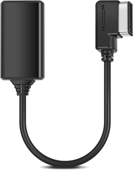 Auto Muziek Adapter - Media Interface Kabel - Draadloze Muziek Streaming - Bluetooth 5.0 Connectie - 10cm Lengte - Zwart