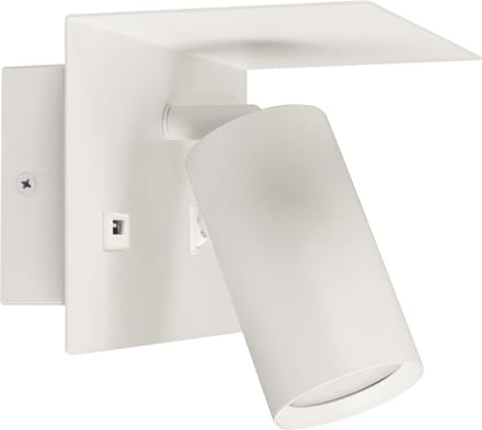 FONO WLL - Wandlamp - GU10 Fitting - USB Oplaadfunctie - Mat Wit - Aluminium