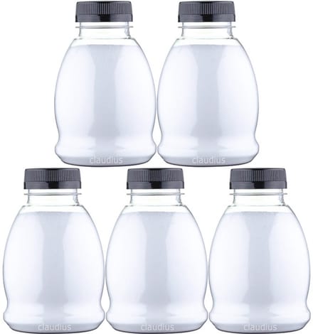 Scrubzout Perzik - 375 gram - Fles met zwarte dop - Set van 5 stuks - Hydraterende Lichaamsscrub